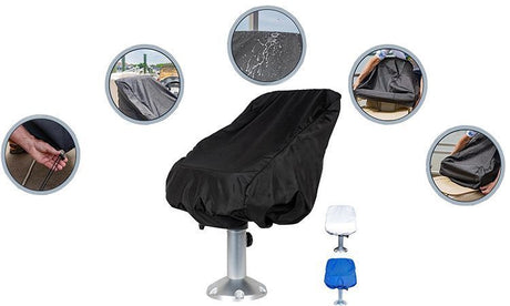 Waterproof Blue Small Boat Captain Seat Cover