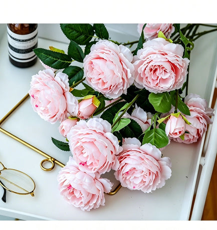 Artificial Pink French Peony, Sweet Decor, 2 Pack
