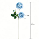 Artificial Blue French Peony, Fresh Decor, 5 Pack