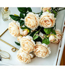 Artificial Champagne French Peony, Gentle Decor, 3 Pack