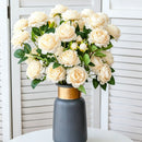 Artificial Champagne French Peony, Gentle Decor, 3 Pack
