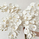 Artificial Oil Painting Phalaenopsis, Jade White, 1 Pack