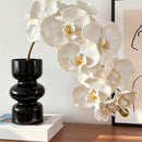 Artificial Oil Painting Phalaenopsis, Jade White, 3 Pack