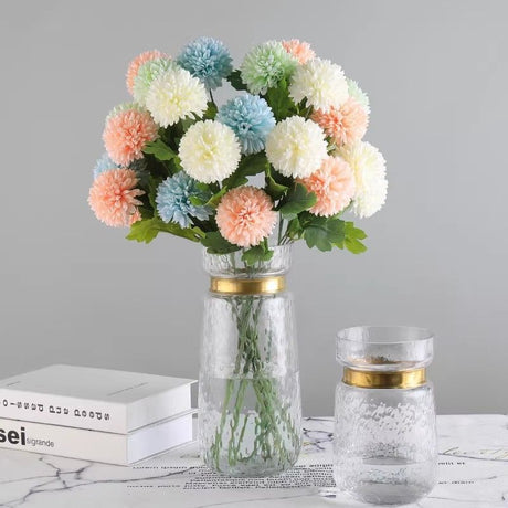 Artificial Hydrangea, Pure White Gentle Decor, 3 Pack