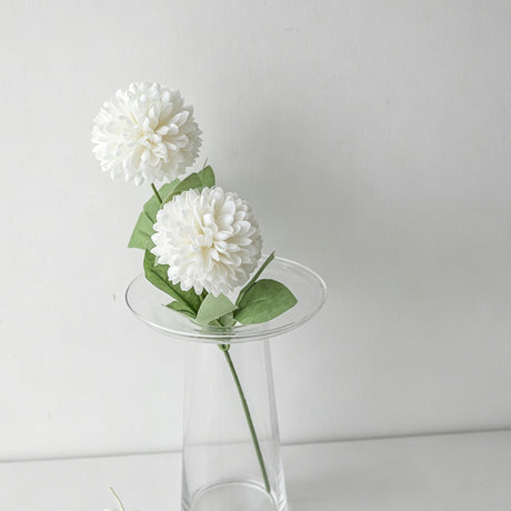 Artificial Hydrangea, Pure White Gentle Decor, 5 Pack