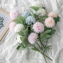 Artificial Hydrangea, Blue Calming Decor, 3 Pack
