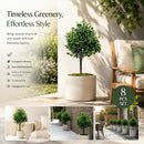 Faux Datura Flower With Ground Spike Backyard & Home Decor 8 Stems