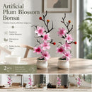 Calming Silk Wintersweet Jar Bonsai Pink 2 Pack