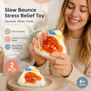 Egg Rice Ball Travel Squishy Twin Pack, On-The-Go Stress Relief Set