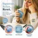 Relaxing 5.5cm Solid Blue Ice Cube Squishy