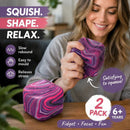 Dreamy 5.5cm Marbled Purple Ice Cube Squishy 2 Pack