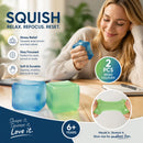 Crisp Cool Solid Blue + Solid Green Ice Cube Squishy 2 Pack