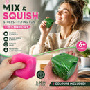 Gentle Fresh Solid Pink + Marbled Green Ice Cube Squishy 2 Pack