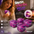 Dreamy 5.5cm Marbled Purple Ice Cube Squishy 4 Pack
