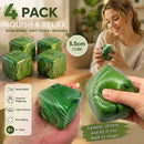 Fresh 5.5cm Marbled Green Ice Cube Squishy 4 Pack