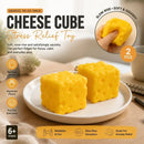 Relaxing Mini Square Cheese Squishy 2 Pack, 5cm × 5cm