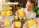 Relaxing Mini Square Cheese Squishy 2 Pack, 5cm × 5cm