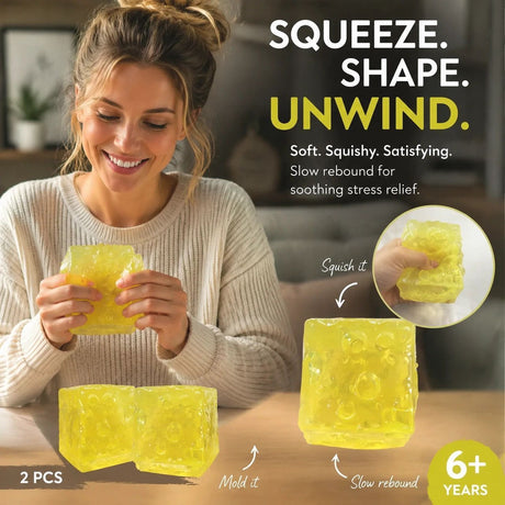 Soothing Maltose Cheese Squishy 2 Pack, 5cm × 5cm