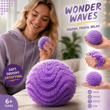 Mellow Spiky Ball Squishy, Purple