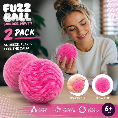 Soothing Spiky Ball Squishy Pink 2 Pack