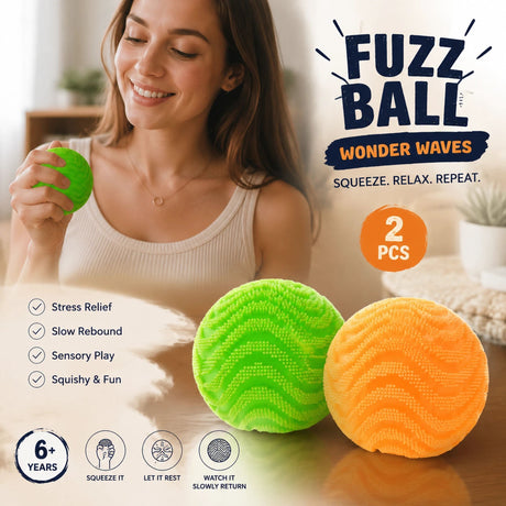 Balanced Duo Green & Yellow Spiky Ball Squishy 2 Pack