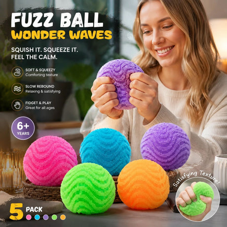 Vibrant 5-Colour Mixed Spiky Ball Squishy 5 Pack