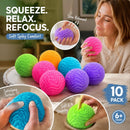 Colourful 5-Colour Mixed Spiky Ball Squishy 10 Pack