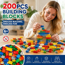 Gift-Worthy Mini Building Blocks DIY Puzzle Toy, 200pcs Color Box Pack (Separater & Instruction Included)