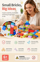 Gift-Worthy Mini Building Blocks DIY Puzzle Toy, 200pcs Color Box Pack (Separater & Instruction Included)