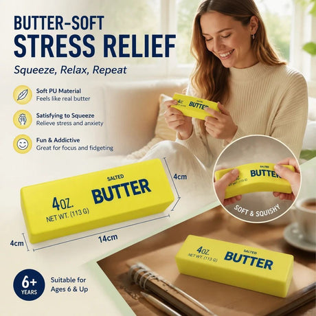 Pink Butter Stick 23cm Stress Relief Toy 2 Pack, Lovely Present