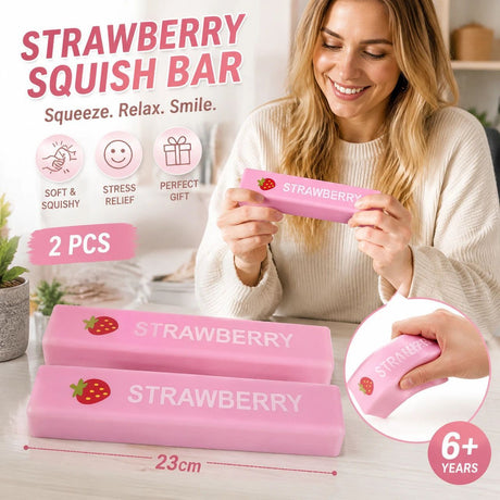 Strawberry Butter Stick 23cm Stress Relief Toy 2 Pack, Kids Gift