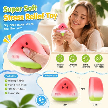 Pink Strawberry Stick 13.5cm Stress Relief Toy 2 Pack, Sweet Pair