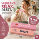 Pink & Strawberry Butter Stick 23cm Stress Relief Toy 2 Pack