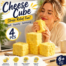 Large Yellow Cheese Stress Relief Toy 4 Pack