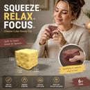Large Yellow Cheese Stress Relief Toy 4 Pack