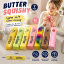 Ultra Soft Slow Rebound Stress Relief Toy, 24cm Large Butter Stick 7-Colour Mix 7 Pack, Nice Gift