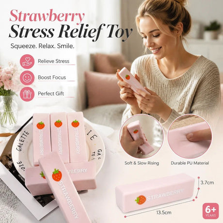 Ultra Soft Slow Rebound Stress Relief Toy, 24cm Large Butter Stick 7-Colour Mix 7 Pack, Nice Gift
