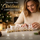 Christmas Decor Train Ornament Plastic Xmas Gift, White Box