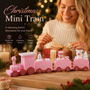 Christmas Decor Train Ornament Plastic Xmas Gift, Pink Box