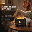 USB Flame Aroma Diffuser, Black Single Light, Christmas Gift