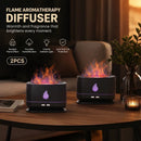2 Pack USB Flame Diffuser, Black RGB Light, Hamper Gift