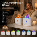 2 Pack USB Flame Diffuser, White RGB Light, Home Xmas Gift