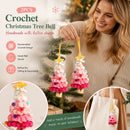 2 Pack Crochet Bell Ornament Style A Pink, Matching Christmas Gift Set