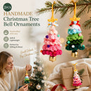 2 Pack Crochet Ornament A+C Pink & Green, Holiday Decor Pair