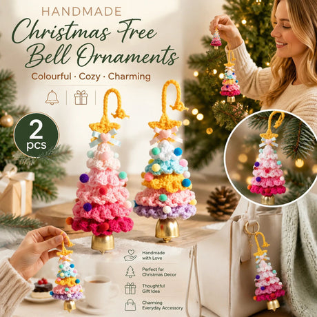 2 Pack Crochet Ornament A+E Pink & Rainbow 2, Cute Gift Duo