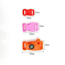 12pk Mixed Colour Survival Paracord Buckle Set