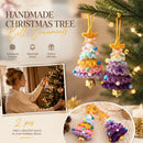 2 Pack Crochet Ornament B+E Purple & Rainbow 2, Hamper Decor Pair