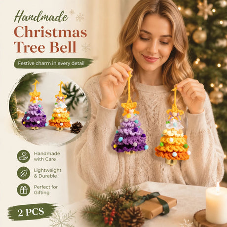2 Pack Crochet Ornament B+G Purple & Orange, Kids Gift Pair