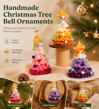 2 Pack Crochet Ornament B+G Purple & Orange, Kids Gift Pair