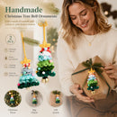 2 Pack Crochet Ornament C+F Green & Blue, Simple Christmas Pair